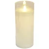 New * Bougie Ronde Led "Verrine" 17Cm Blanc