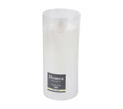 New * Bougie Ronde Led "Verrine" 17Cm Blanc