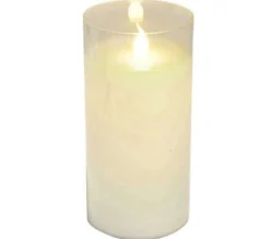 Online * Bougie Ronde Led "Verrine" 15Cm Blanc