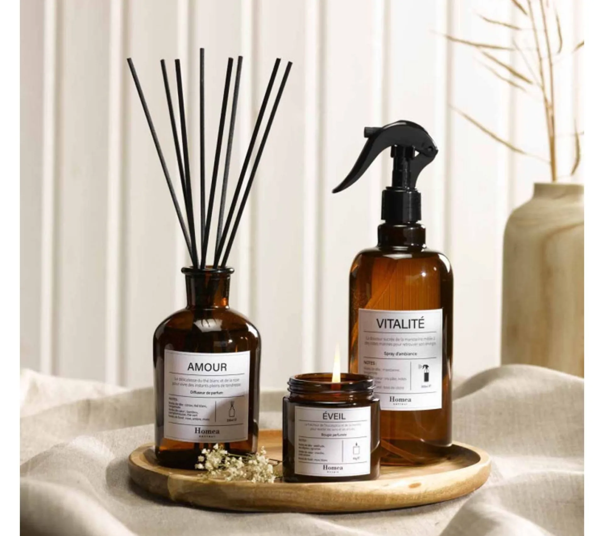 New * Bougie Verrine Parfumee "Apothicaire" 90G Eveil