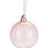 * Guirlande Et Boule De Sapin^Boule 8 Cm Diane Nacre / Rose