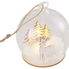 Store * Boule Cerf Led H. 9,5 Cm Verre