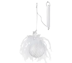 * Guirlande Et Boule De Sapin^Boule De Noël Led "Ange Et Plume" 16Cm Transparent