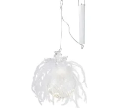 * Guirlande Et Boule De Sapin^Boule De Noël Led "Ange Et Plume" 16Cm Transparent
