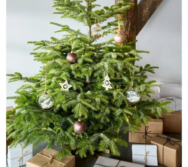 * Guirlande Et Boule De Sapin^Boule En Verre 8 Cm Marron