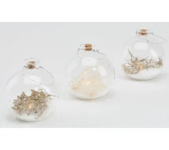 New * Boule Neige Led H. 10,5 Cm 3 Modeles Au Choix