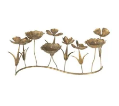 Fashion * Chandelier 3 Supports En Metal "Floral" 44Cm Or