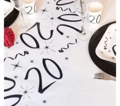 * Anniversaire Et Autres Fêtes^Chemin De Table Anniversaire Blanc 20 Ans - Santex