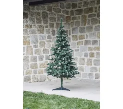 CHRISTMAS DAY Sapin Et Accessoire^ Sapin De Noël Artificiel Vert Pointes Blanches - 1.80M - 4178