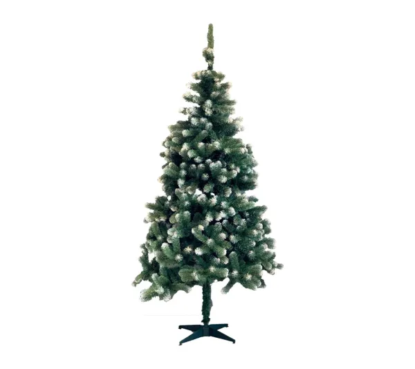 CHRISTMAS DAY Sapin Et Accessoire^ Sapin De Noël Artificiel Vert Pointes Blanches - 2.10M - 4179