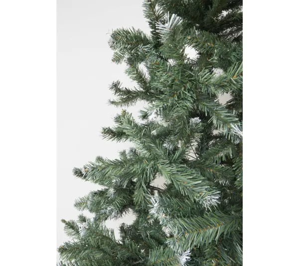 CHRISTMAS DAY Sapin Et Accessoire^ Sapin De Noël Artificiel Vert Pointes Blanches - 2.10M - 4179