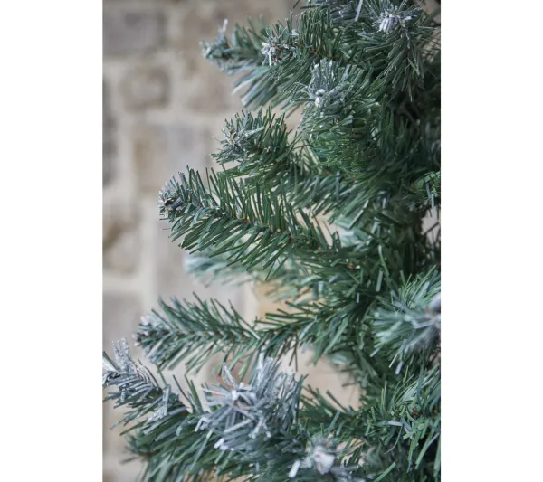 CHRISTMAS DAY Sapin Et Accessoire^ Sapin De Noël Artificiel Vert Pointes Blanches - 2.10M - 4179