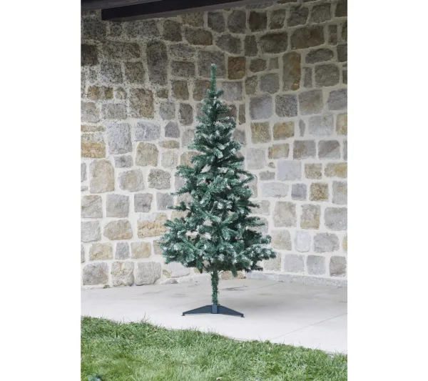 CHRISTMAS DAY Sapin Et Accessoire^ Sapin De Noël Artificiel Vert Pointes Blanches - 2.10M - 4179