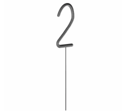 * Anniversaire Et Autres Fêtes^Cierge Magique "Chiffre 2" 15Cm Argent