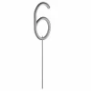 * Anniversaire Et Autres Fêtes^Cierge Magique "Chiffre 6" 15Cm Argent