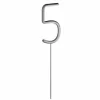 * Anniversaire Et Autres Fêtes^Cierge Magique "Chiffre 5" 15Cm Argent