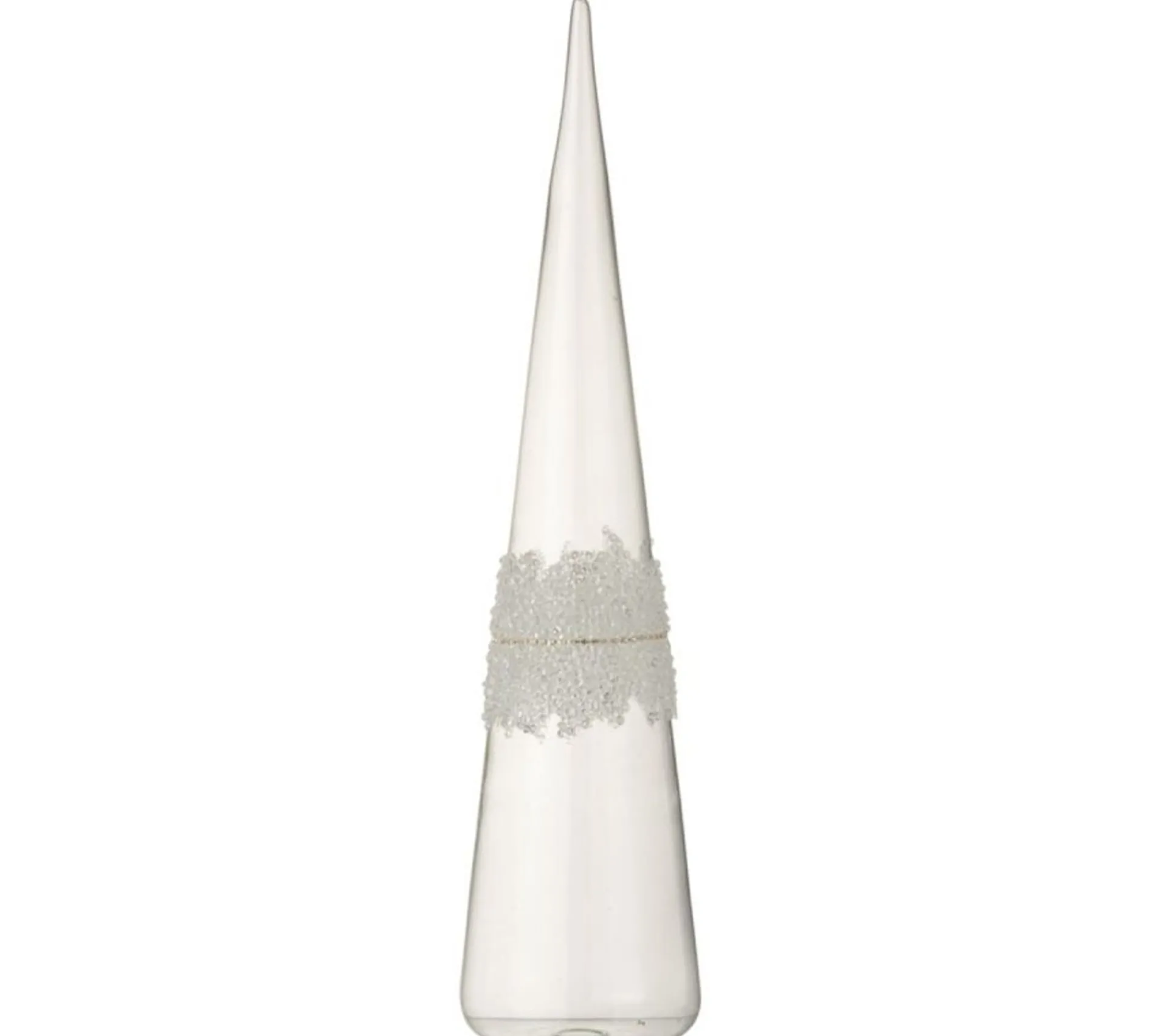Clearance * Cone Glace En Verre "Diamant" 42Cm Transparent