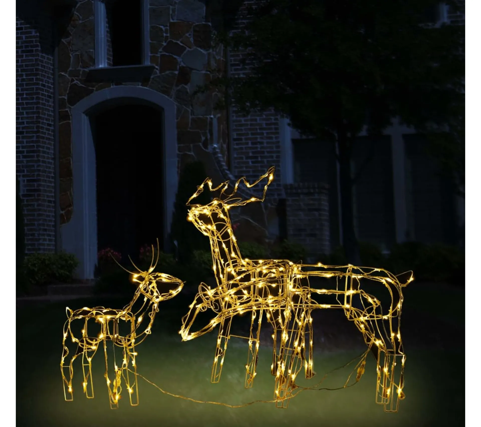 Fashion * Cordon Lumineux De Noël 3 Pcs Rennes 229 Led