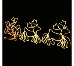 Fashion * Cordon Lumineux De Noël 6 Rennes Xxl Et Traineau 2160 Led 7 M