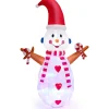 Online COSTWAY 240 Cm Bonhomme De Neige Gonflable Lumineux A Led Multicolores Rotatives Décoration Pour Noël
