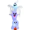 COSTWAY Anniversaire Et Autres Fêtes^ 310 Cm Fant Mes Gonflable Décoration Halloween Avec Gonfleur Tanche Et Lumieres Led 3 Couleurs