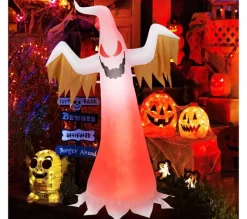 COSTWAY Anniversaire Et Autres Fêtes^ 1,8 M Fant Me Gonflable Décoration Halloween Avec Gonfleur Tanche/Sac De Sable Integre