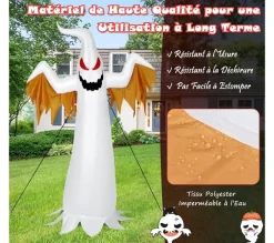 COSTWAY Anniversaire Et Autres Fêtes^ 1,8 M Fant Me Gonflable Décoration Halloween Avec Gonfleur Tanche/Sac De Sable Integre