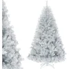 COSTWAY Sapin Et Accessoire^ Arbre De Noël Artificiel 180 Cm Avec 1036 Branches Sapin Argentee Artificile Support Metallique Pour