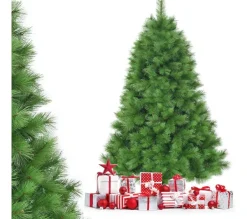COSTWAY Sapin Et Accessoire^ Arbre De Noël Artificiel 180 Cm Avec 586 Branches Et Support En Fer Sapin De Noël Artificiel