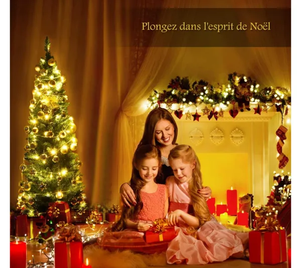 COSTWAY Sapin Et Accessoire^ Arbre De Noël Artificiel 180 Cm Sapin De Noël 400 Branches En Pvc