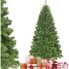 COSTWAY Sapin Et Accessoire^ Arbre De Noël Artificiel 230 Cm Ouverture Automatique Des Branches Avec Support En Metal 1346 Embout