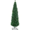 COSTWAY Sapin Et Accessoire^ Arbre De Noël Artificiel 150 Cm Sapin De Noël 220 Branches En Pvc Pour Décoration Avec Support