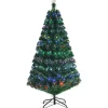 COSTWAY Sapin Et Accessoire^ Arbre De Noël Led 210 Cm Artificiel Sapin Clairage Multicolore