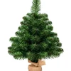 COSTWAY Sapin Et Accessoire^ Arbre De Noël Sapin De Noël Artificiel 60 Cm -67 Branches Avec Feuilles Pvc Support Metallique