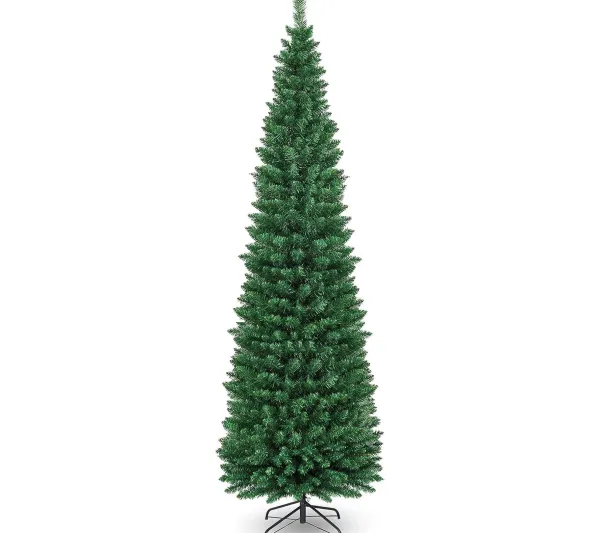 COSTWAY Sapin Et Accessoire^ Sapin De Noël 210 Cm 700 Branches Arbre De Noël Artificiel Avec Support En Metal Solide