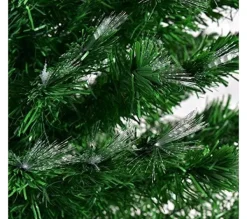 COSTWAY Sapin Et Accessoire^ Sapin De Noël Arbre De Noël Artificiel Avec Etoile Lumieres Led Et Pied En Metal 210Cm