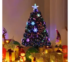 COSTWAY Sapin Et Accessoire^ Sapin De Noël Arbre De Noël Artificiel Avec Lumieres Led 150 Cm