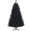 COSTWAY Sapin Et Accessoire^ Sapin De Noël Artificiel 180 Cm Avec 250 Lumieres Led Violettes Support En Metal Décoratif De Noël