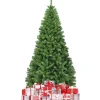 COSTWAY Sapin Et Accessoire^ Sapin De Noël Artificiel 180 Cm, Aiguilles En Pvc Avec 1000 Branches Pied Metallique Solide