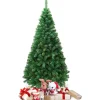 COSTWAY Sapin Et Accessoire^ Sapin De Noël Artificiel Pour Décoration De Noël Materiau Pvc Avec Pied En Metal 180Cm