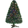 COSTWAY Sapin Et Accessoire^ Sapin De Noël Artificiel Lumieres Led 90 Cm Arbre De Noël Avec Pied En Plastique Materiau Pvc