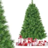 COSTWAY Sapin Et Accessoire^ Sapin De Noël Artificiel 180 Cm, 1250 Branches, Materiel Pvc Arbre De Noël Avec Socle En Metal