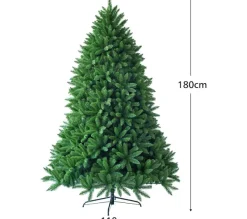 COSTWAY Sapin Et Accessoire^ Sapin De Noël Artificiel 180 Cm, 1250 Branches, Materiel Pvc Arbre De Noël Avec Socle En Metal