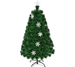COSTWAY Sapin Et Accessoire^ Sapin De Noël Artificiel Led 120 Cm Avec Lumieres Led