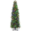 COSTWAY Sapin Et Accessoire^ Sapin De Noël Artificiel 180 Cm Avec 270 Lumieres Led 648 Rameaux Et Support Metallique Pliable