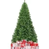 COSTWAY Sapin Et Accessoire^ Sapin De Noël Artificiel 225Cm, Aiguilles En Pvc Avec 1346 Branches Pied Metallique Solide