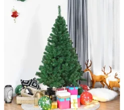 COSTWAY Sapin Et Accessoire^ Sapin De Noël Artificiel Pour Décoration De Noël Materiau Pvc Avec Pied En Metal 210Cm