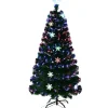 COSTWAY Sapin Et Accessoire^ Sapin De Noël Artificiel Led 210 Cm Avec Lumieres Led