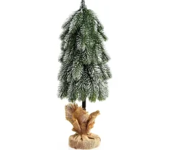 COSTWAY Sapin Et Accessoire^ Sapin De Noël Artificiel De Table 49 Cm Miniature Avec Branches En Pe Couvert De Neige Support