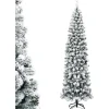 COSTWAY Sapin Et Accessoire^ Sapin De Noël/Arbre De Noël Artificiel Flocons De Neige 230 Cm, 641 Branches, Avec Aiguilles